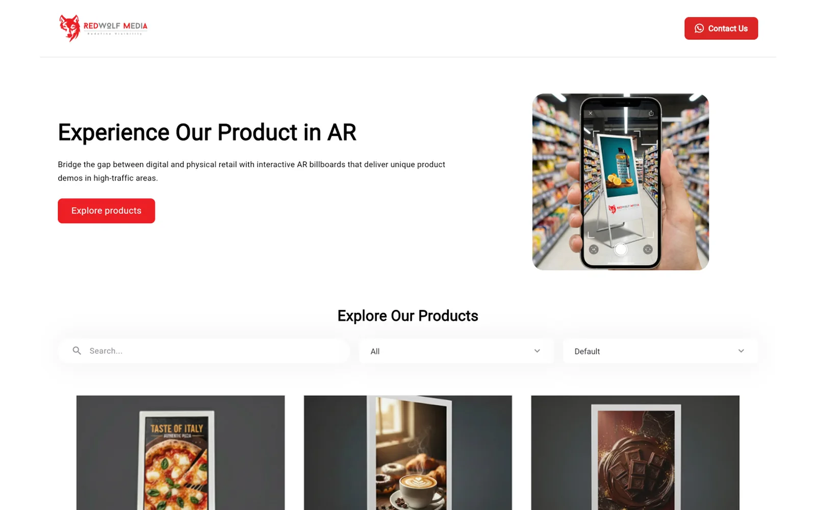 AR Display Viewer, live at redwolf media